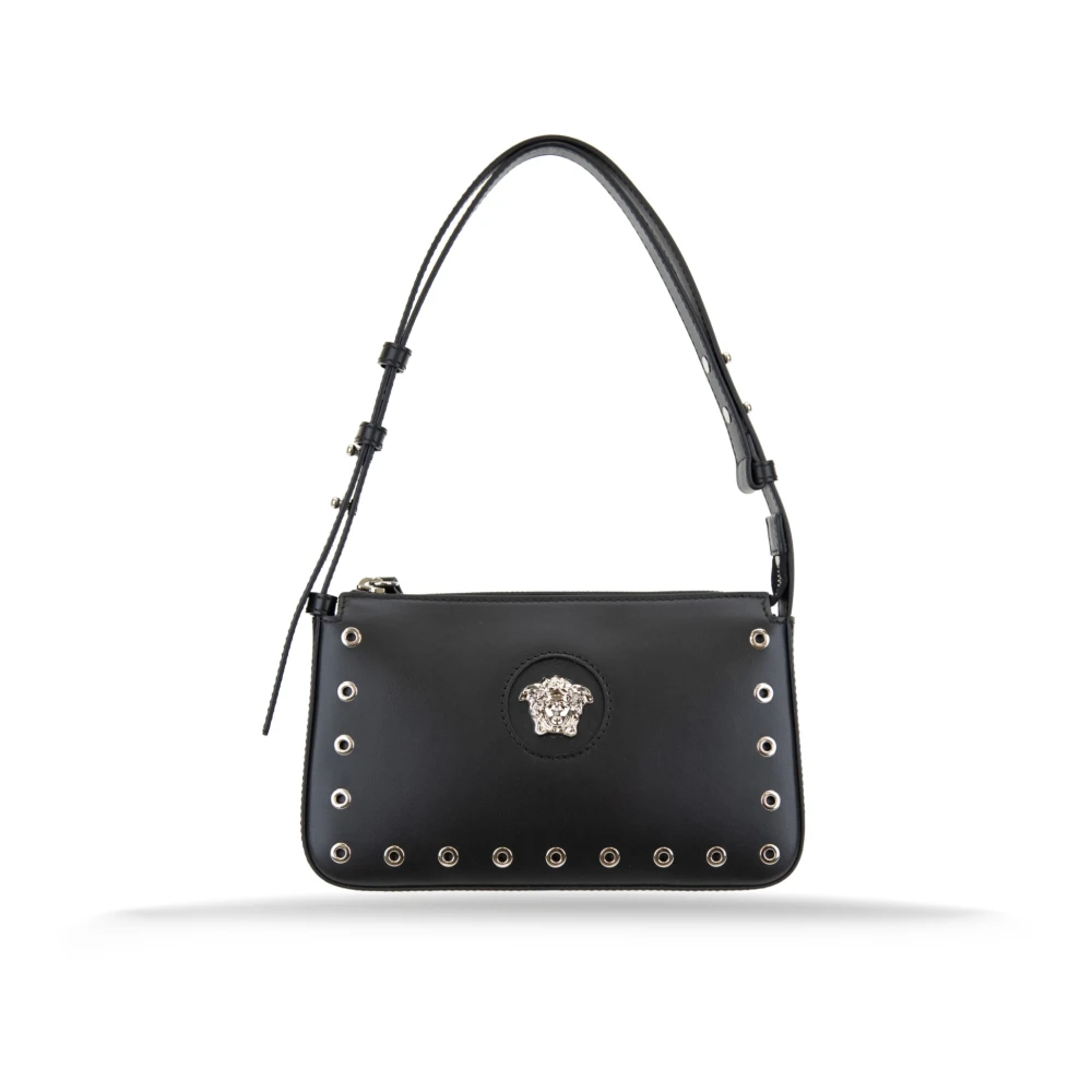 Versace Black Shoulder Bag With Zipper - Female - Shoulder Bags - One Size - Bags