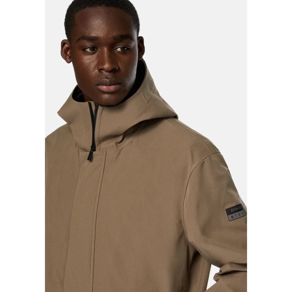 Boggi Milano Technical Fabric B Tech Parka Beige Heren