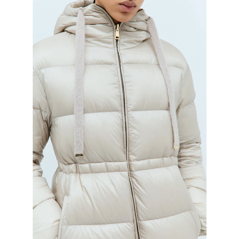 Moncler Omkeerbare Lange Donsjas Beige Dames