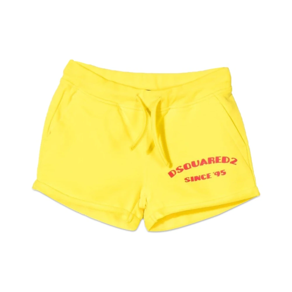 Dsquared2 Stiliga Sommar Shorts för Män Yellow, Pojke