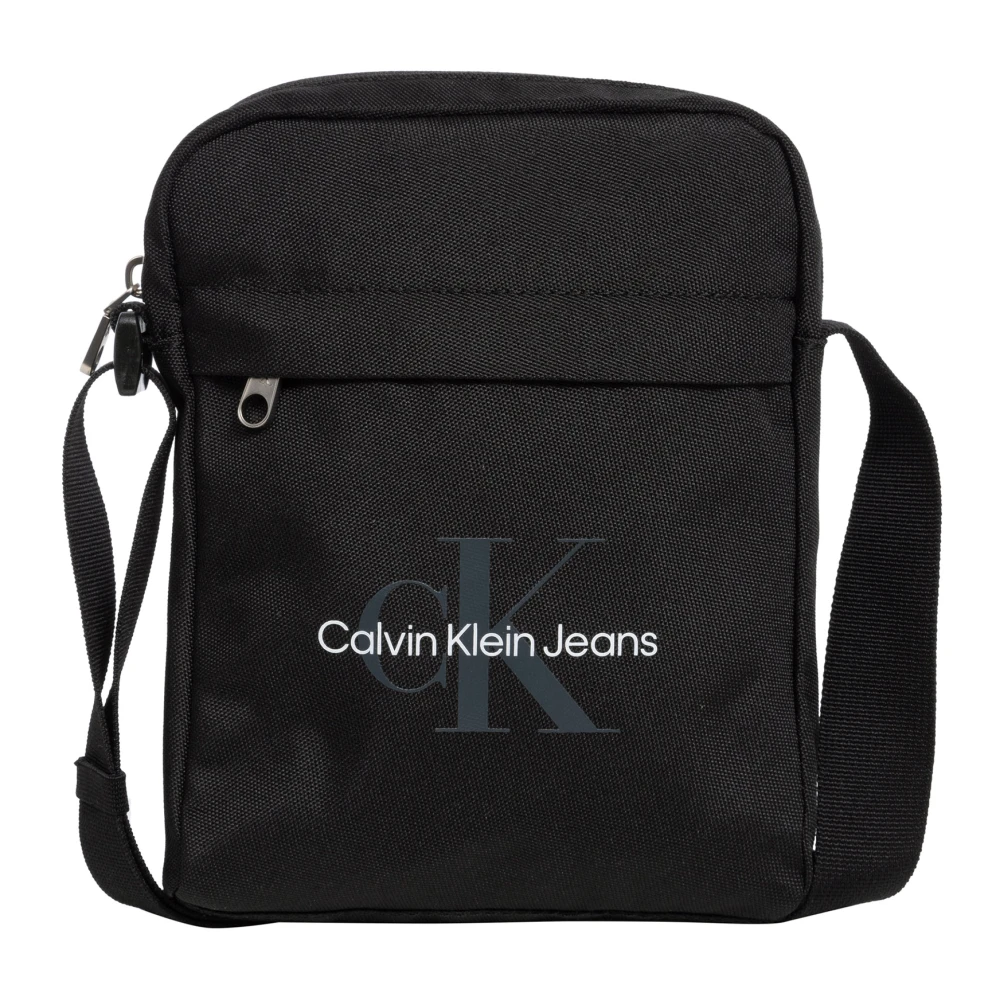 Calvin Klein Jeans Eenvoudige Crossbody Tas met Verstelbare Band Black Heren
