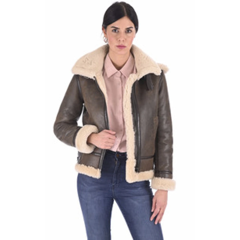 La Canadienne Bruine Schapenvacht Bomberjas Brown Dames