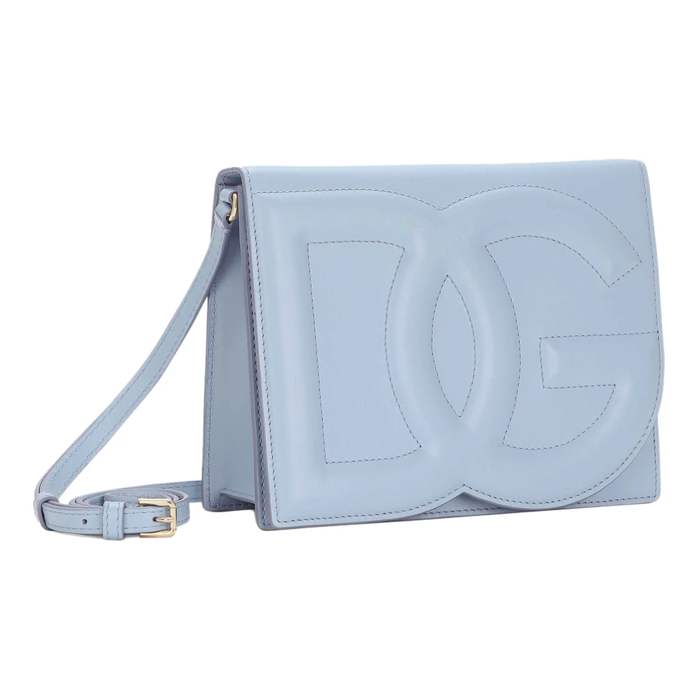 Dolce & Gabbana Logo Flap Tas Blue Dames