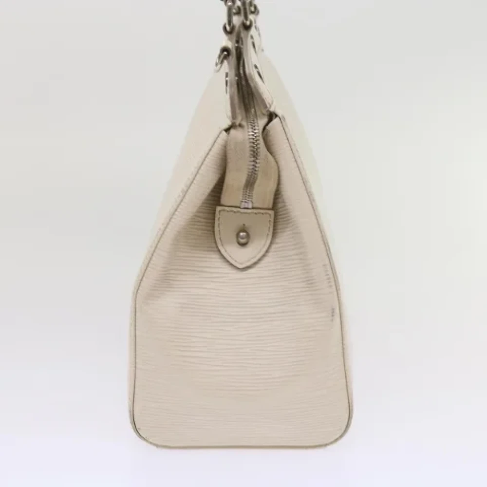 Louis Vuitton Vintage Pre-owned Leather handbags Beige Dames