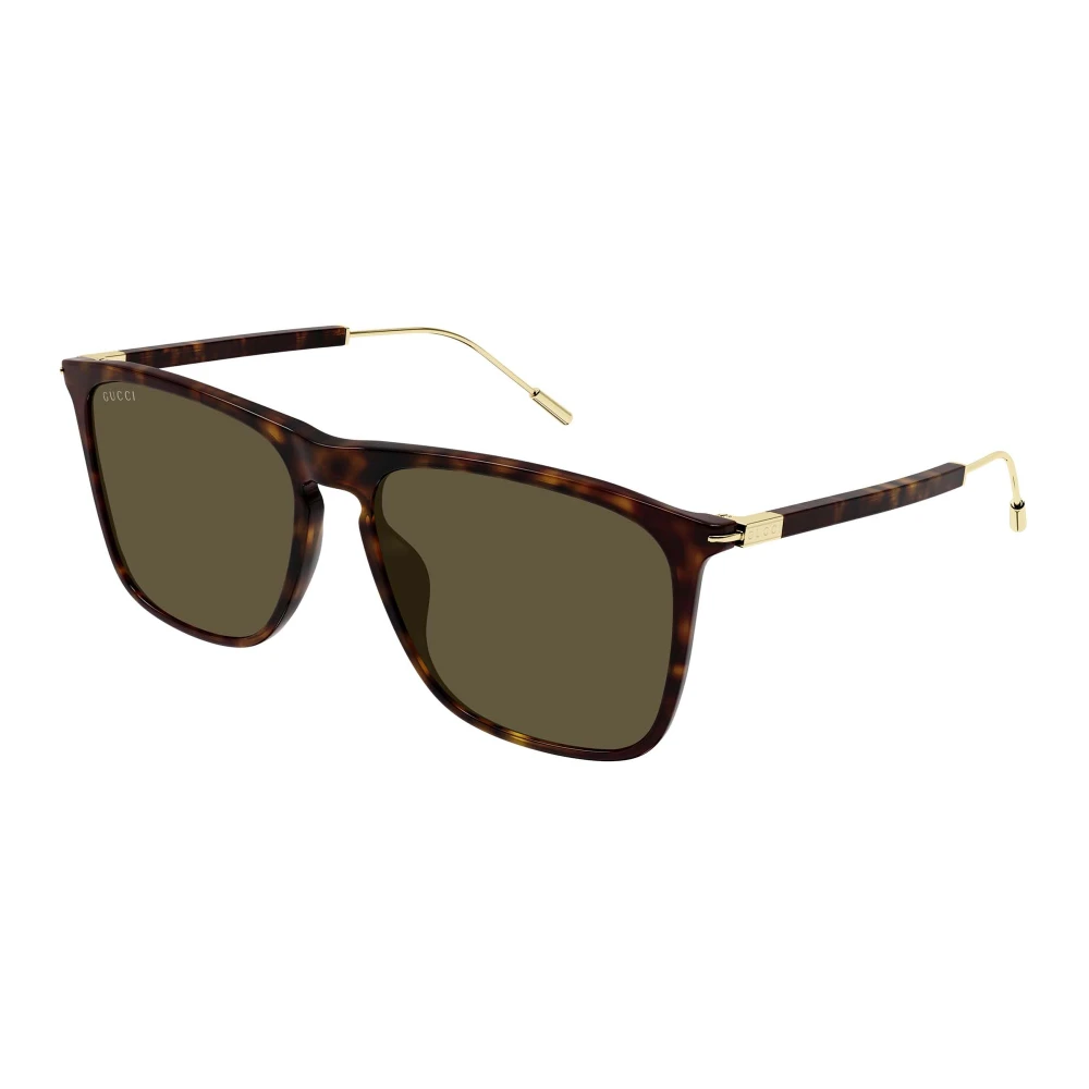Gucci Men's Brown Sunglasses, 58 Mm, Rectangular Sunglasses