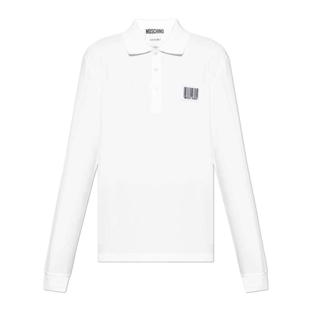 Moschino Polo met patch White Heren
