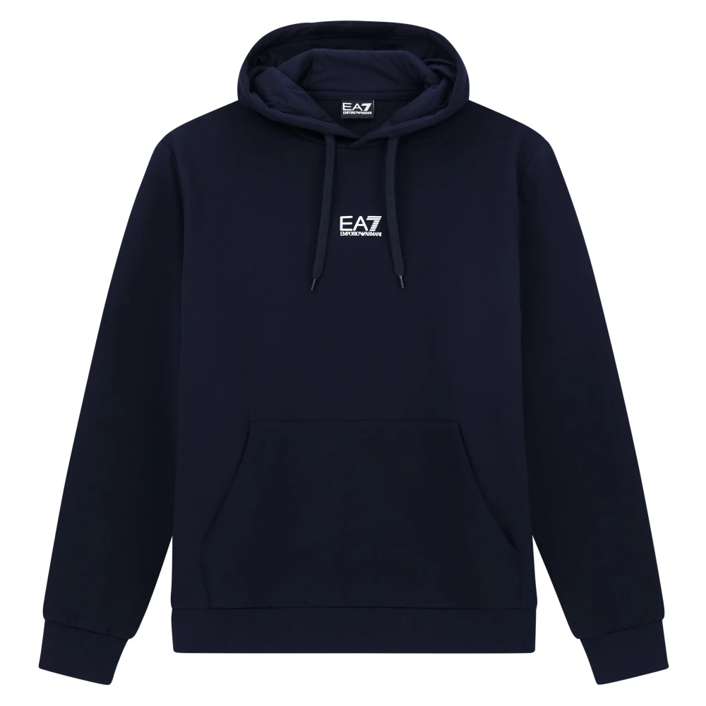 EA7 Emporio Armani Core Id Centre Logo Hoodie, Dark Blue, Size M, Men - Image 2
