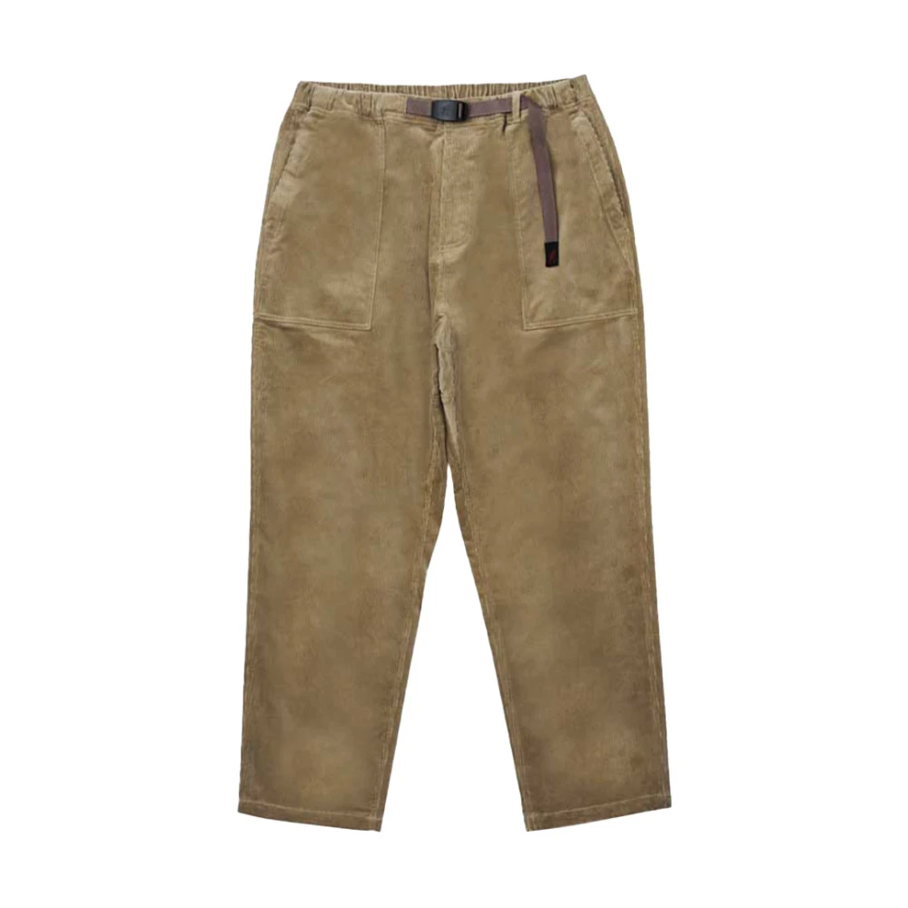 Gramicci Fluwelen taps toelopende broek in chino kleur Beige Heren