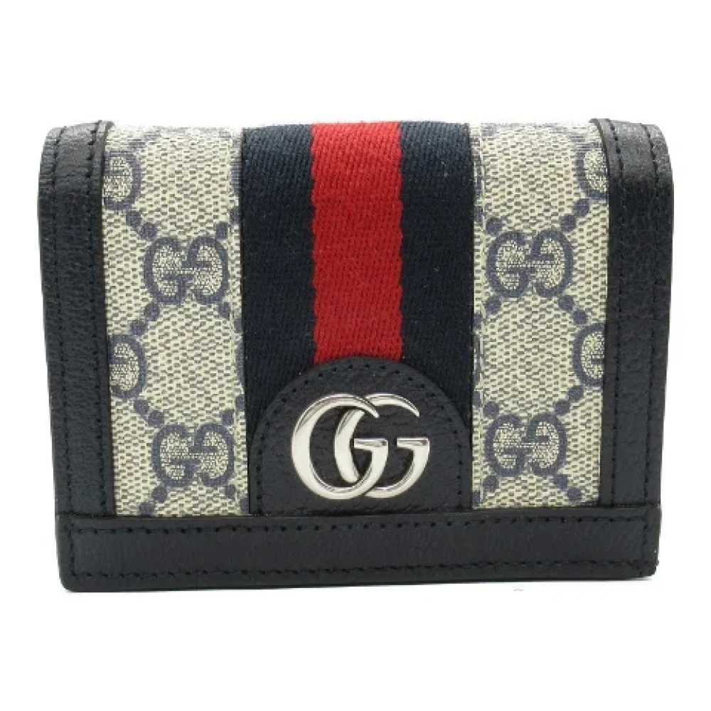 Gucci Vintage Pre-owned Leather wallets Blue Dames