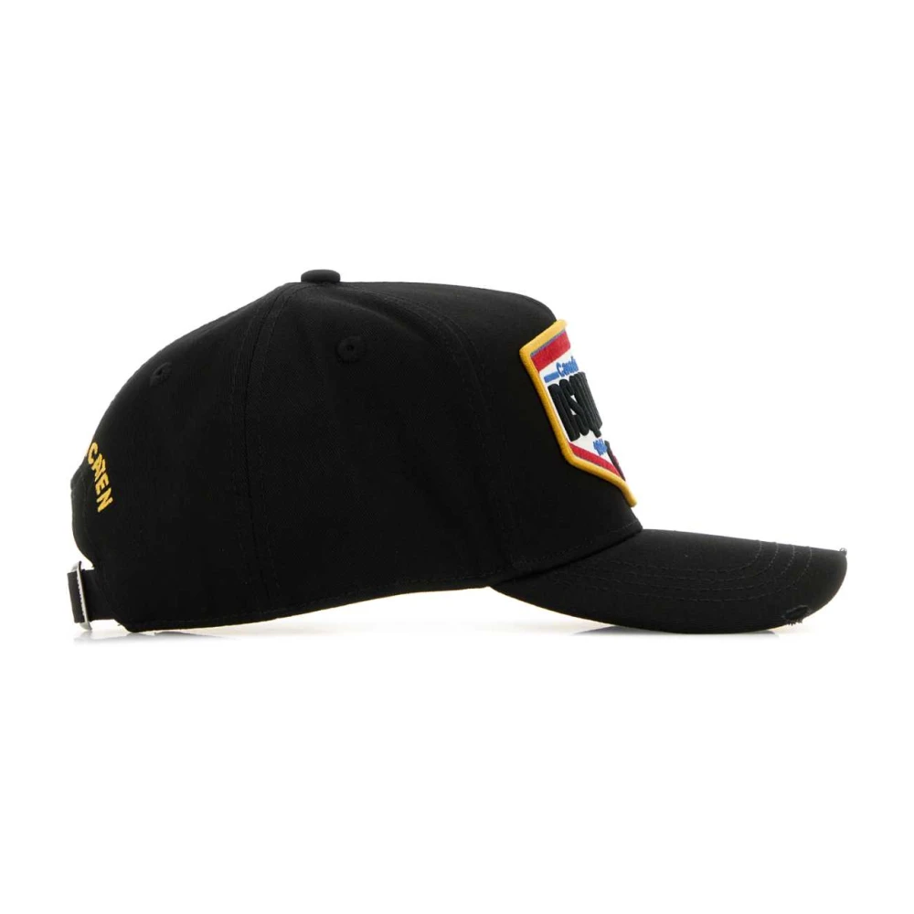 Dsquared2 Zwarte Katoenen Baseballpet Black Heren
