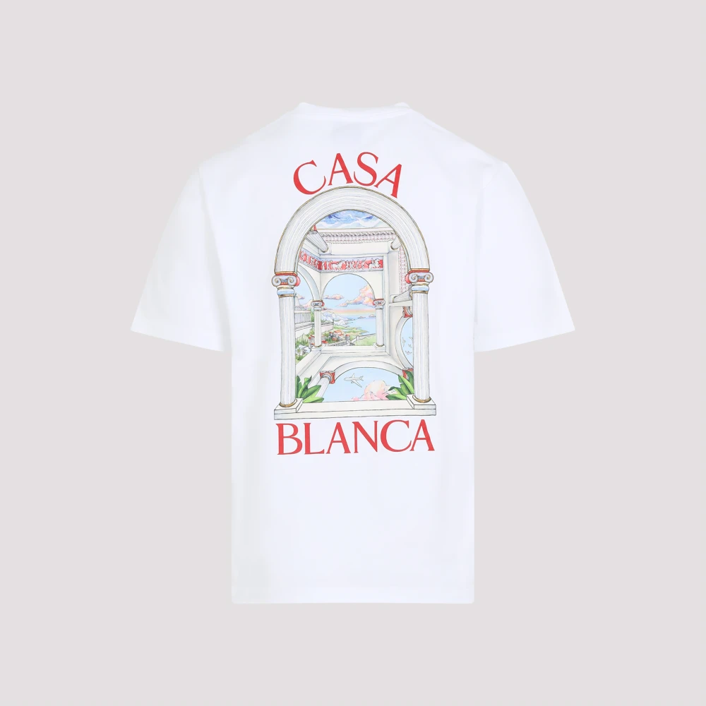 Casablanca Witte T-shirt voor mannen White Heren
