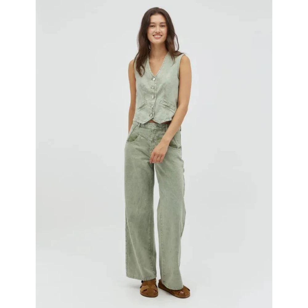 MbyM Denim Groene Vest voor Vrouwen Green Dames