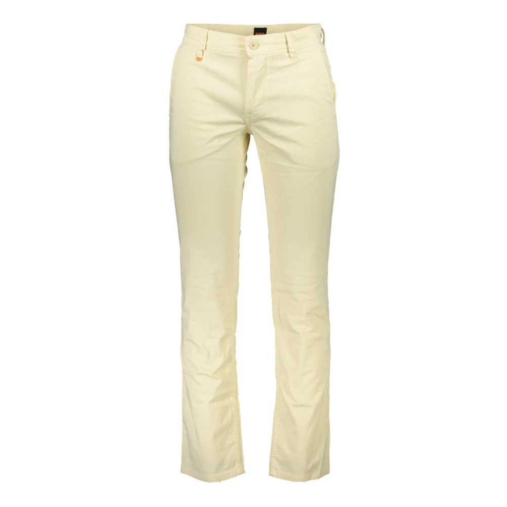 Hugo Boss Beige Tapered Fit Broek met Logo Beige Heren