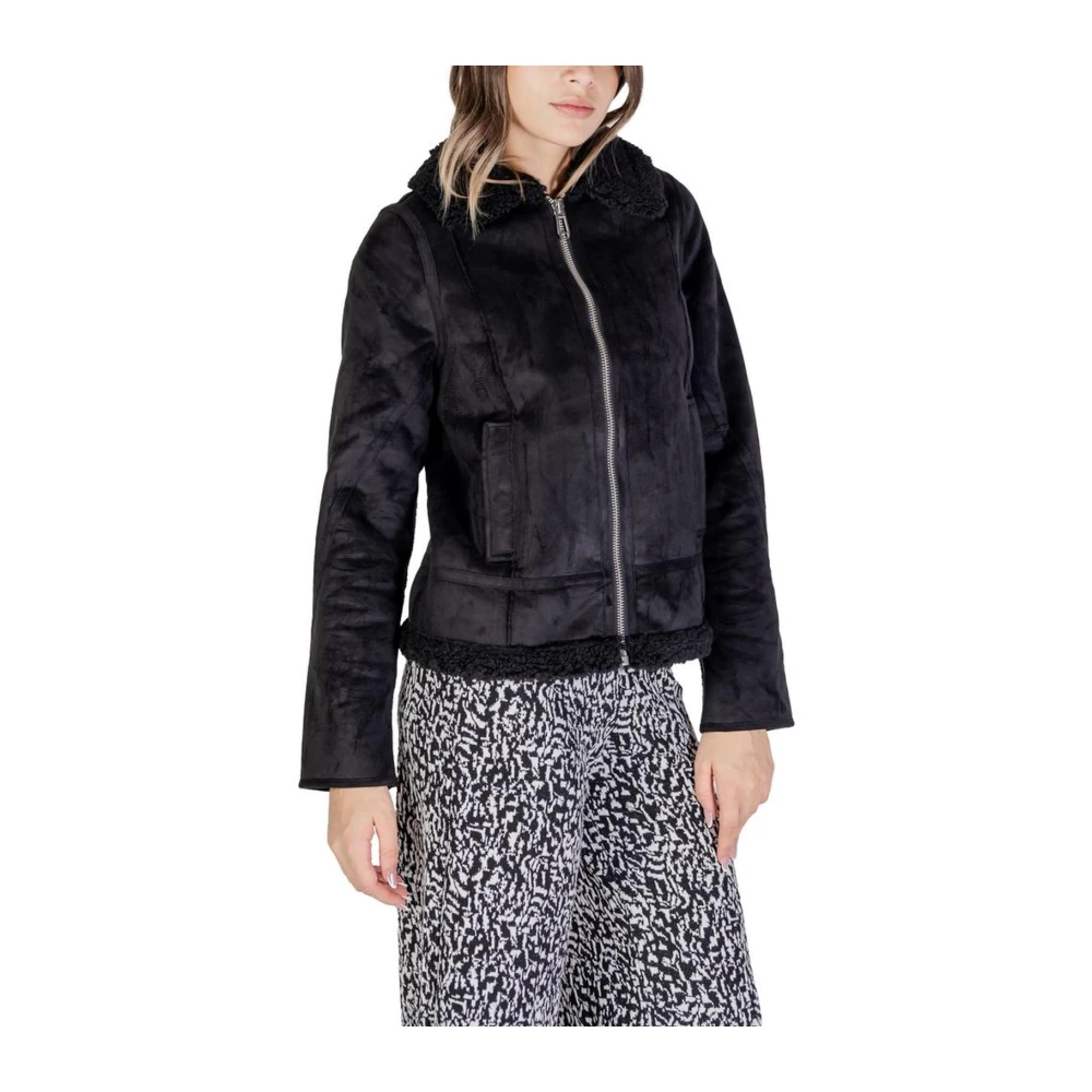 Street One Zwarte Polyester Dames Herfst Winter Jas Black Dames