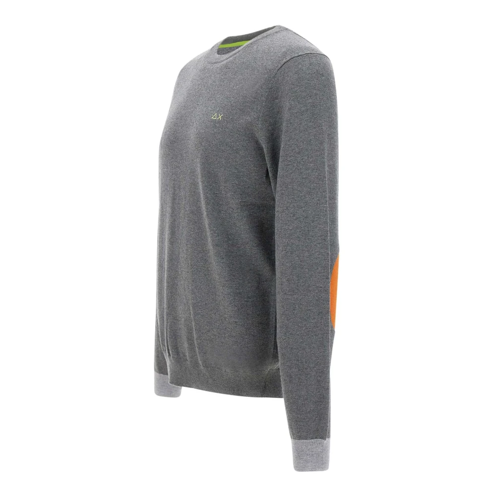 Sun68 Mannen Sweater Grijs Crew Neck Gray Heren