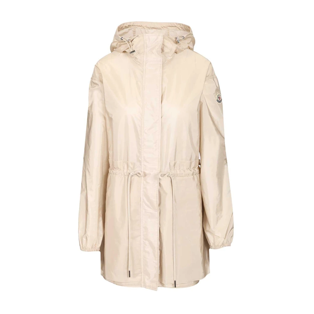 Moncler White Parkas, Female, L, Weteau Waterproof Jacket