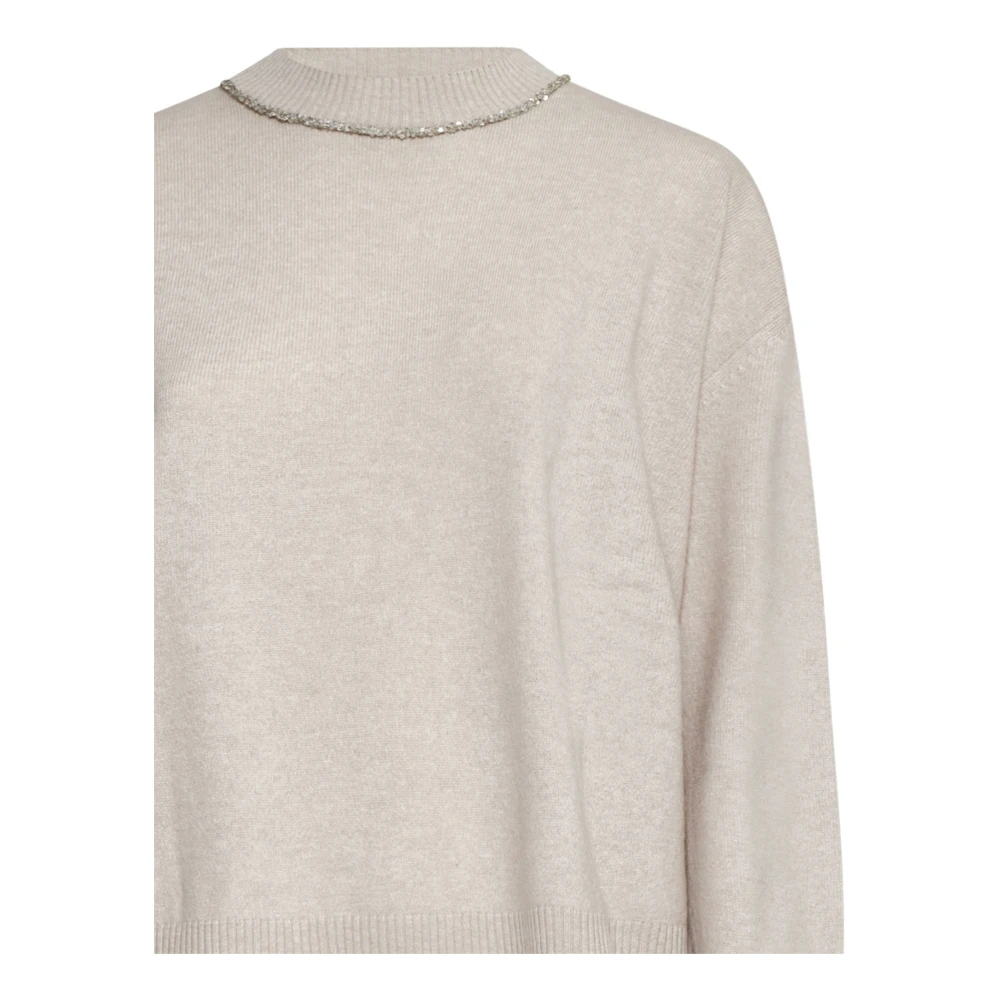 Fabiana Filippi Elegante Sweaters Collectie Beige Dames