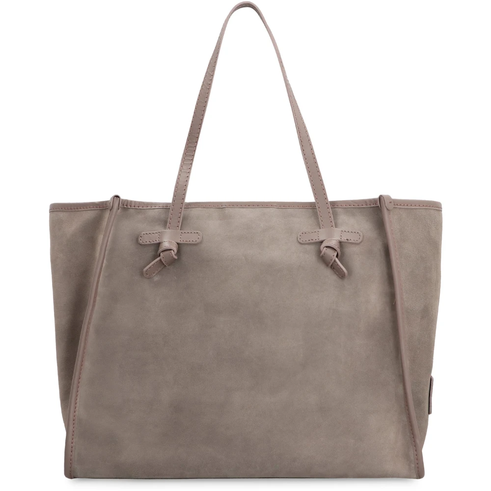 Gianni Chiarini Stijlvolle Suede Tote Tas Gray Dames