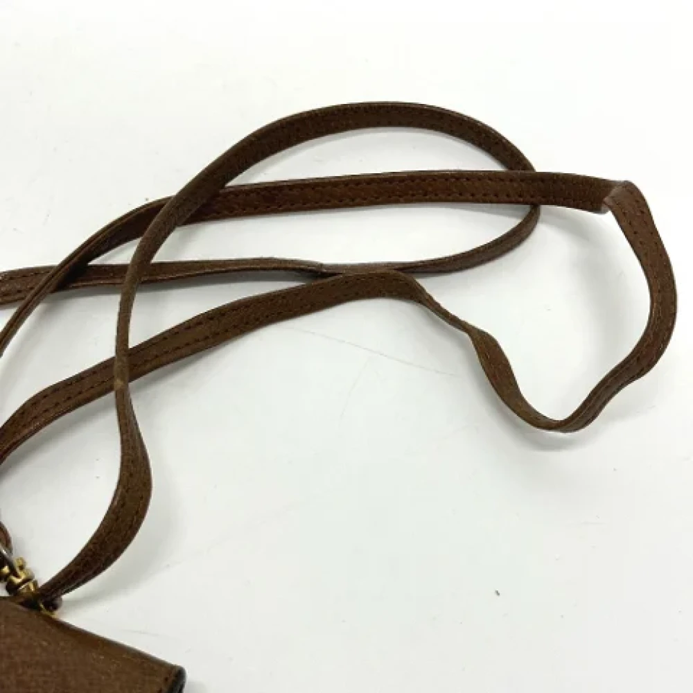 Valentino Vintage Pre-owned Leather shoulder-bags Brown Dames