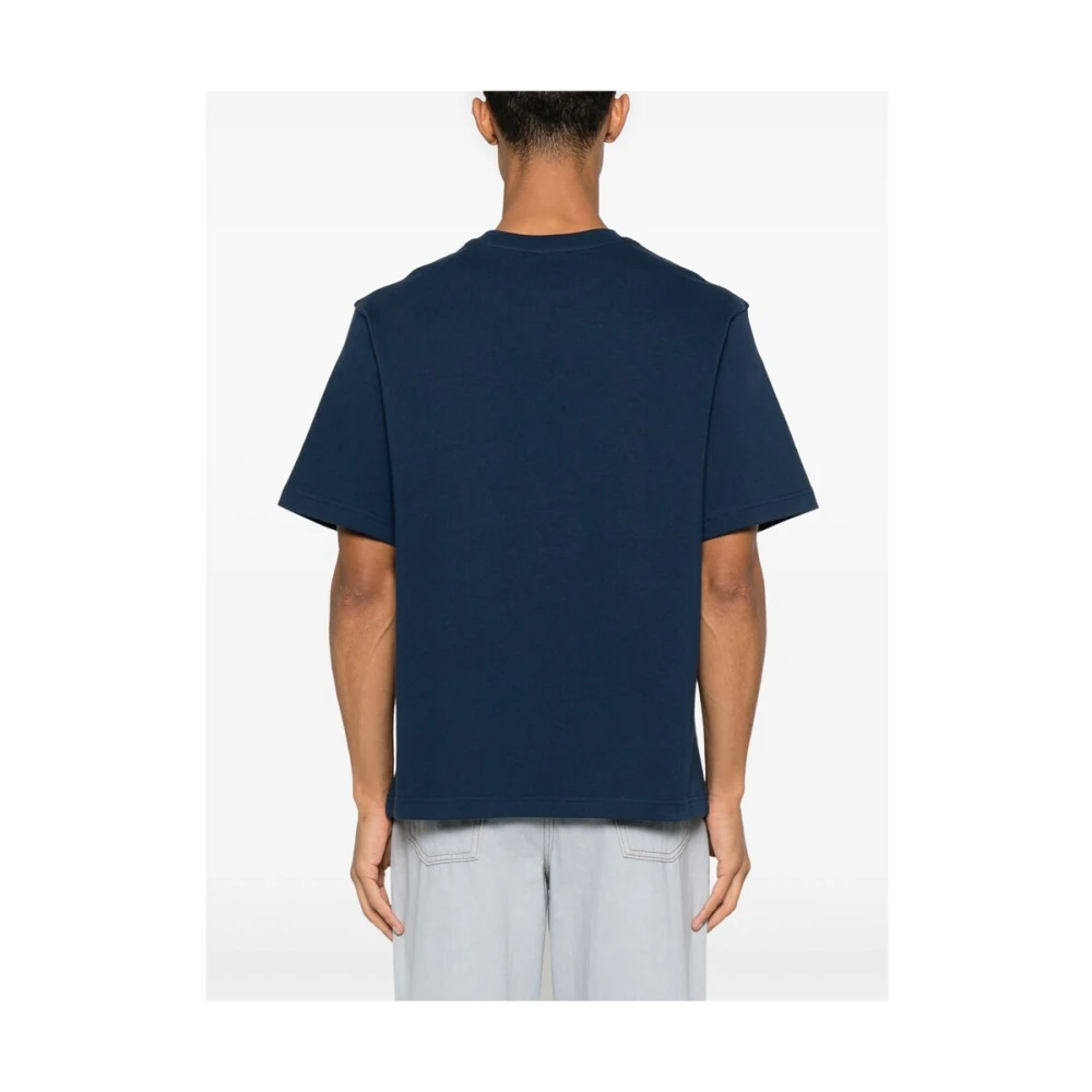 Casablanca Navy Blue Crew Neck T-shirt Blue Heren