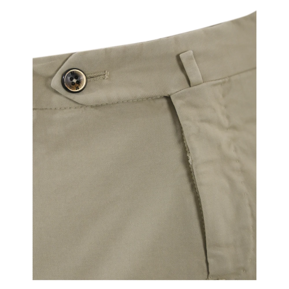 PT Torino Beige Katoenen Twill Broek Slim Fit Beige Heren