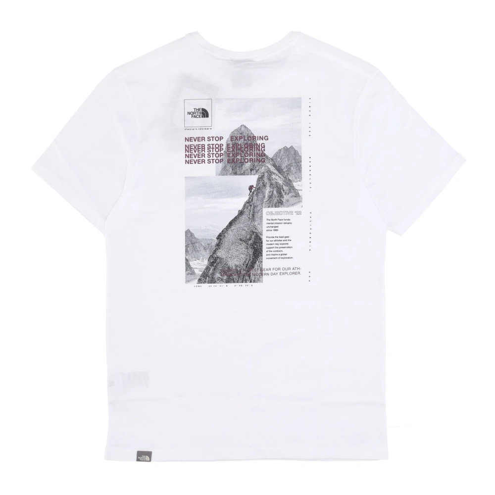 The North Face Streetwear Collage Tee White Boysenberry White Heren