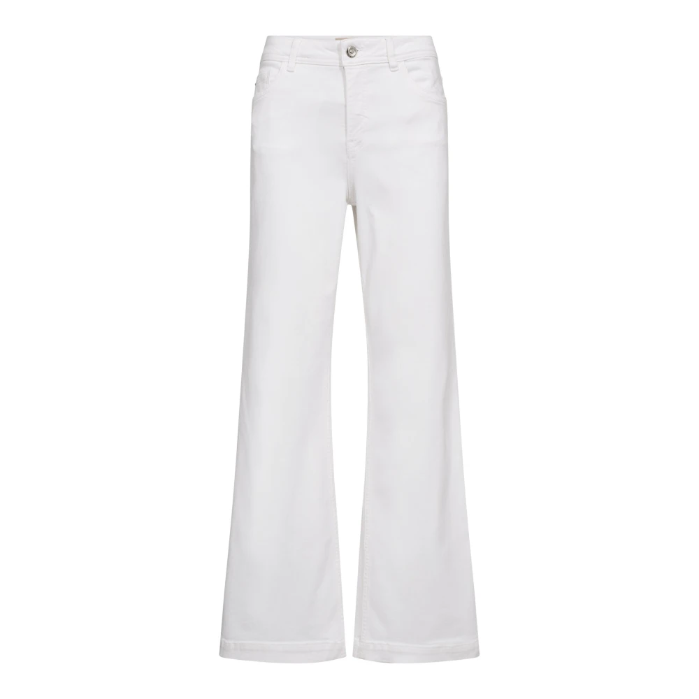 Mos Mosh Women's White Wide Trousers - Wide Jeans - W33 - Jeans
