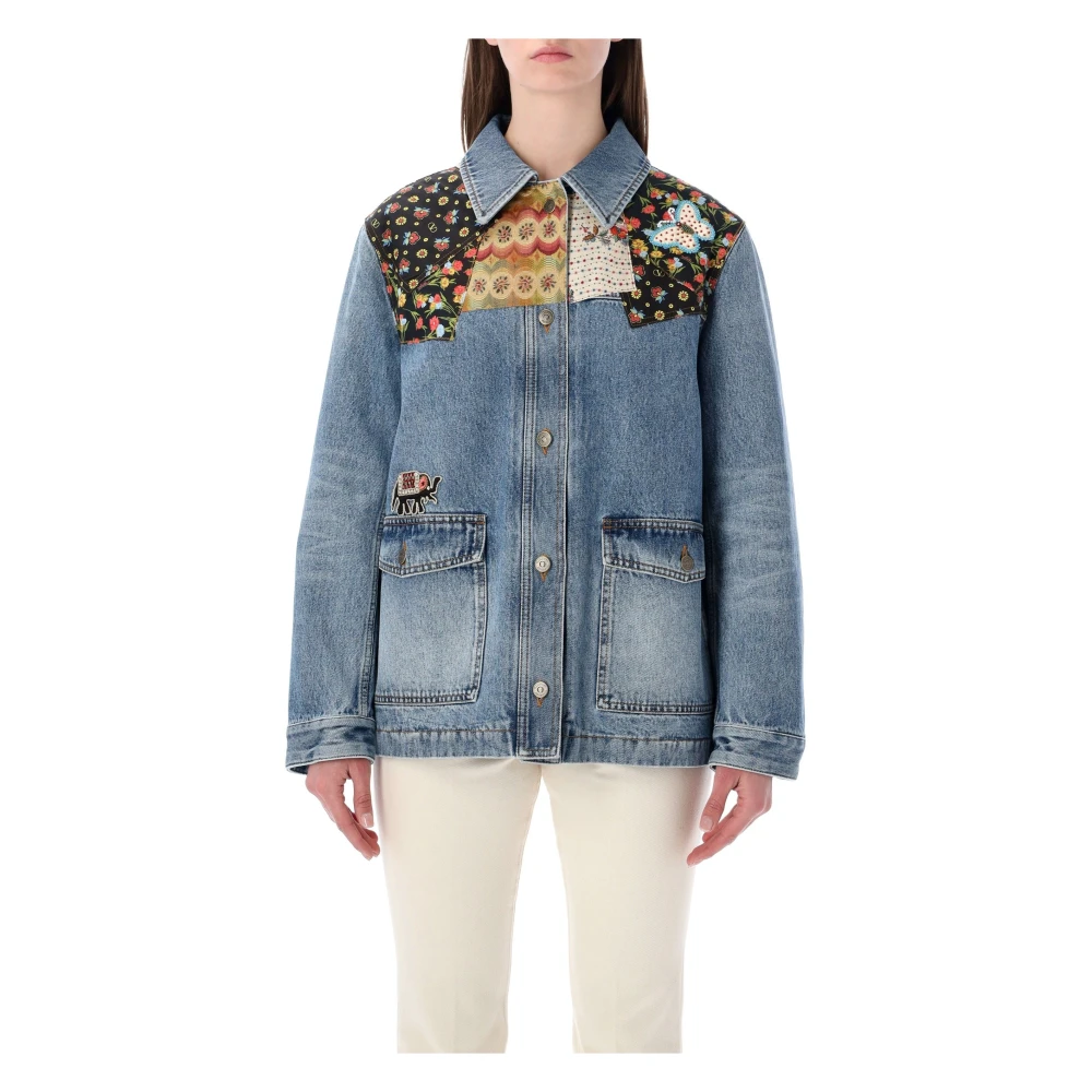 Valentino Garavani Blue Denim Jackets, Female, S, Denim Jacket