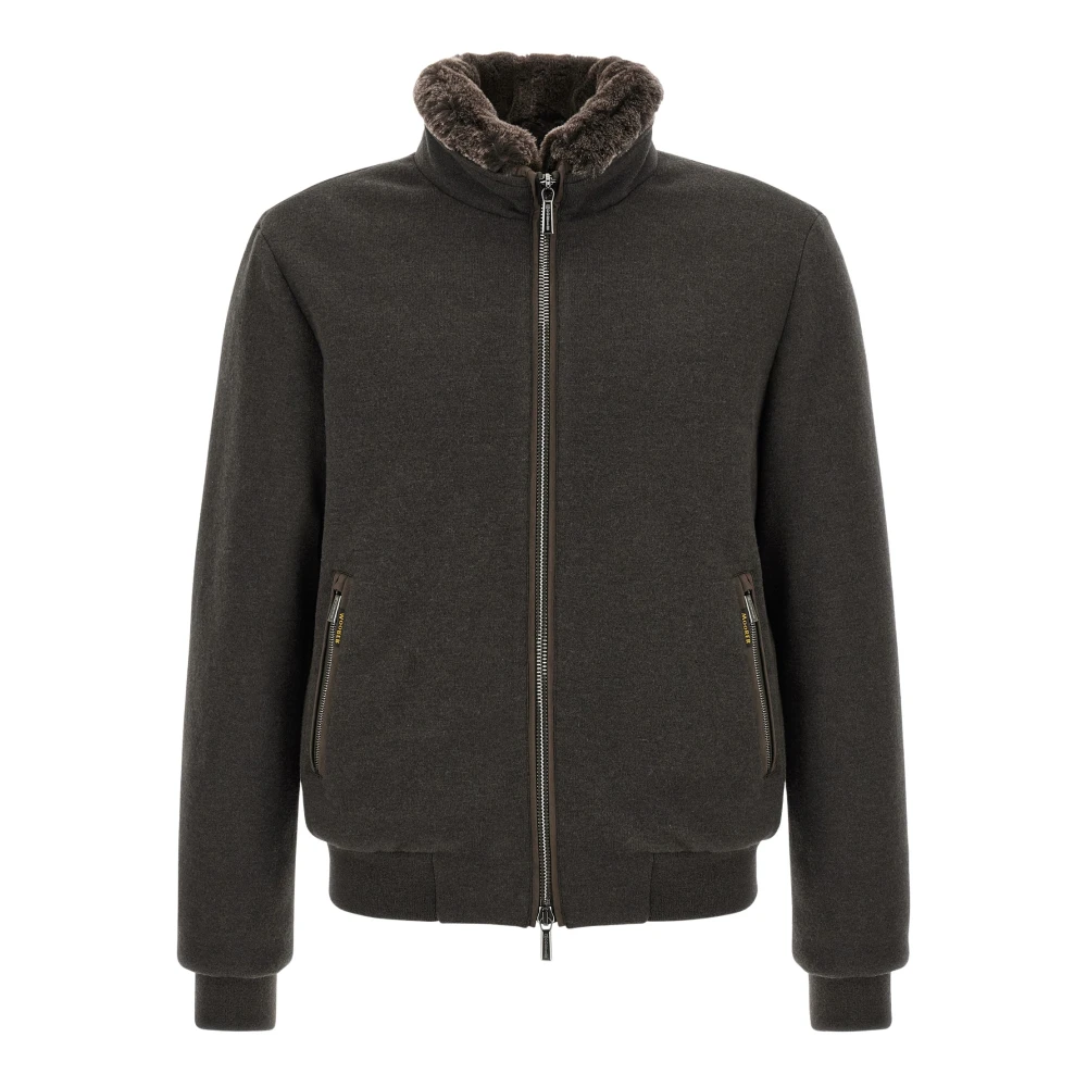 Moorer Pocket Zip-Up Jacket - Male - Cardigans - Brown - M - Knitwear - Image 3