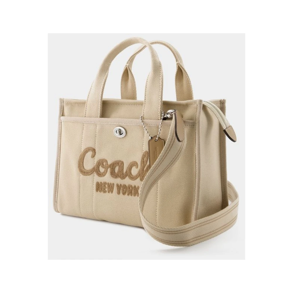 Coach Canvas Shopper Tas Neutrale Kleuren Beige Dames