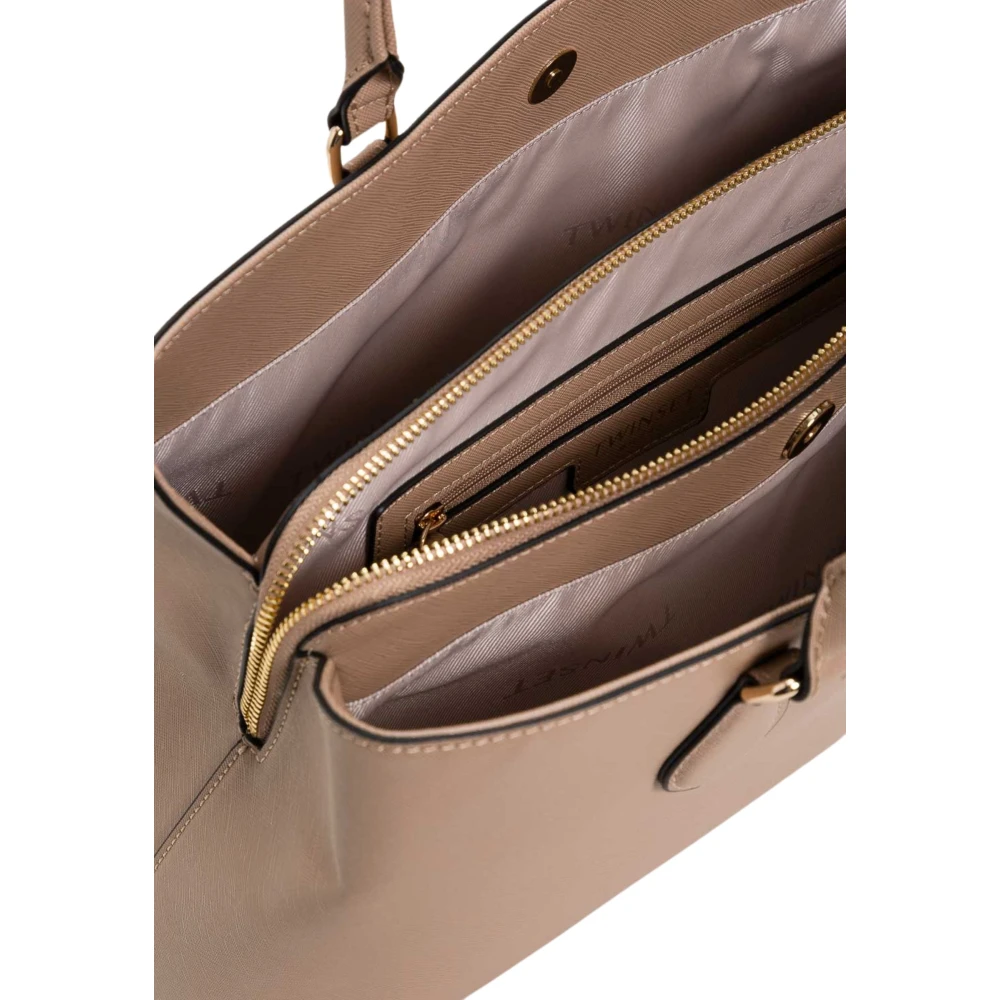 Twinset Logo Tas Set Beige Dames