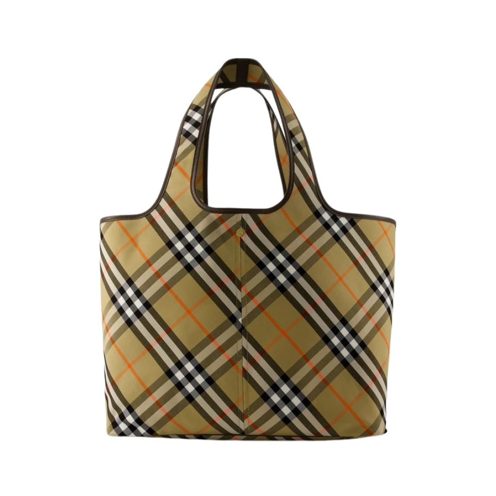 Burberry Beige Katoenen Shopper Tas Beige Dames