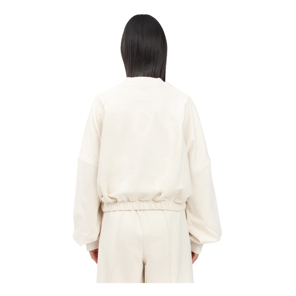 adidas Originals Premium Essentials Oversized Sweatshirt voor vrouwen Beige Dames