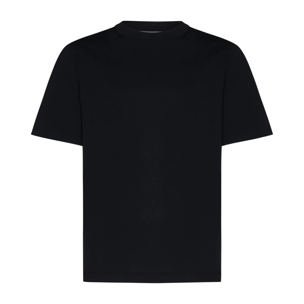 BRUNELLO CUCINELLI Zwarte Katoenen Crew Neck T-shirts Black Heren