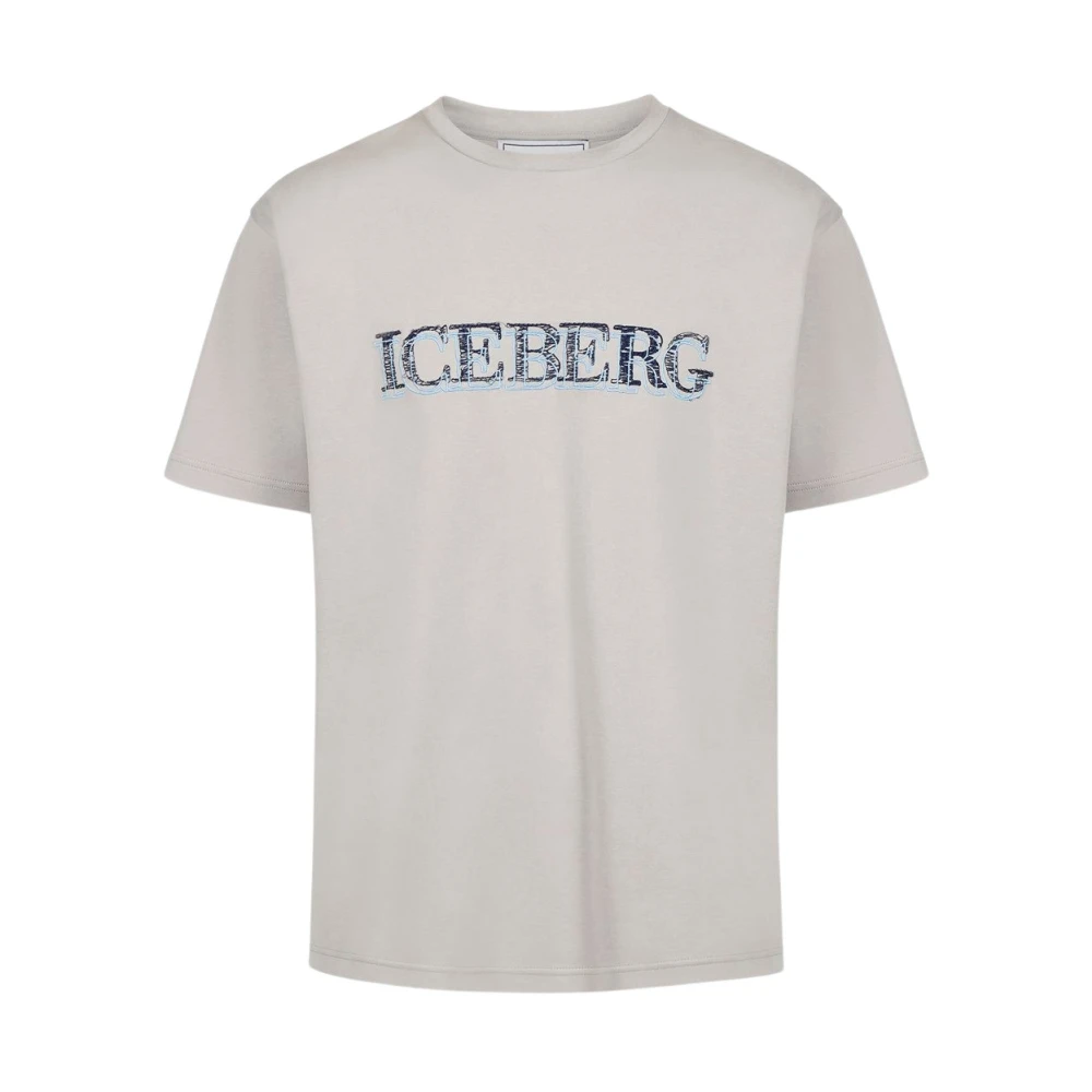 Iceberg Grijze T-shirt met logo Gray Heren