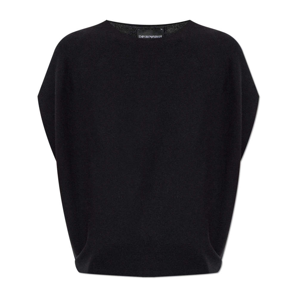 Emporio Armani Ronde hals trui Black Dames