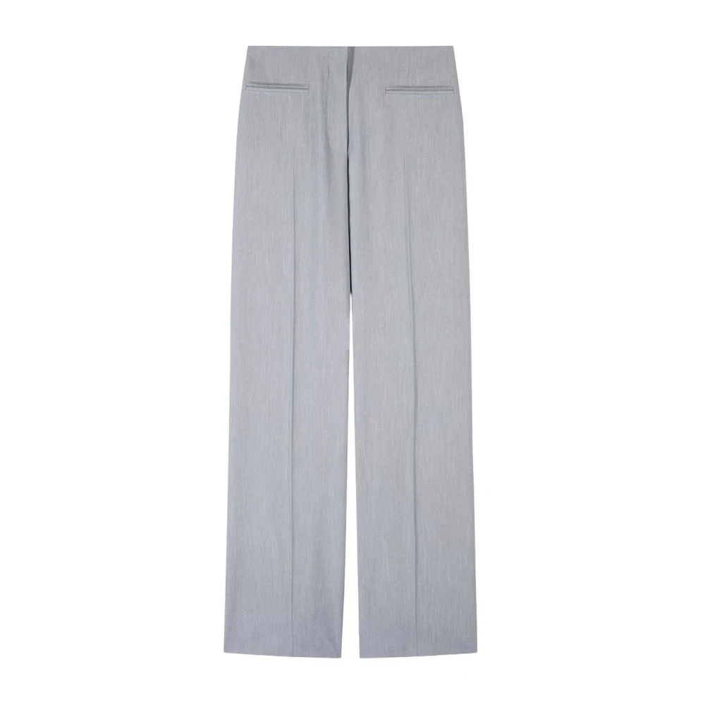 Patrizia Pepe Kvinno Grå Byxor Dam, M, Polyester, Essential Fluid Pants