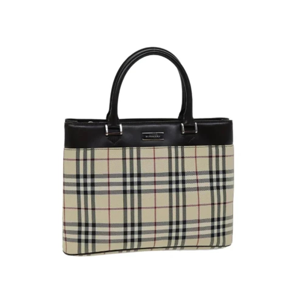 Burberry Vintage Pre-owned Canvas handbags Beige Dames