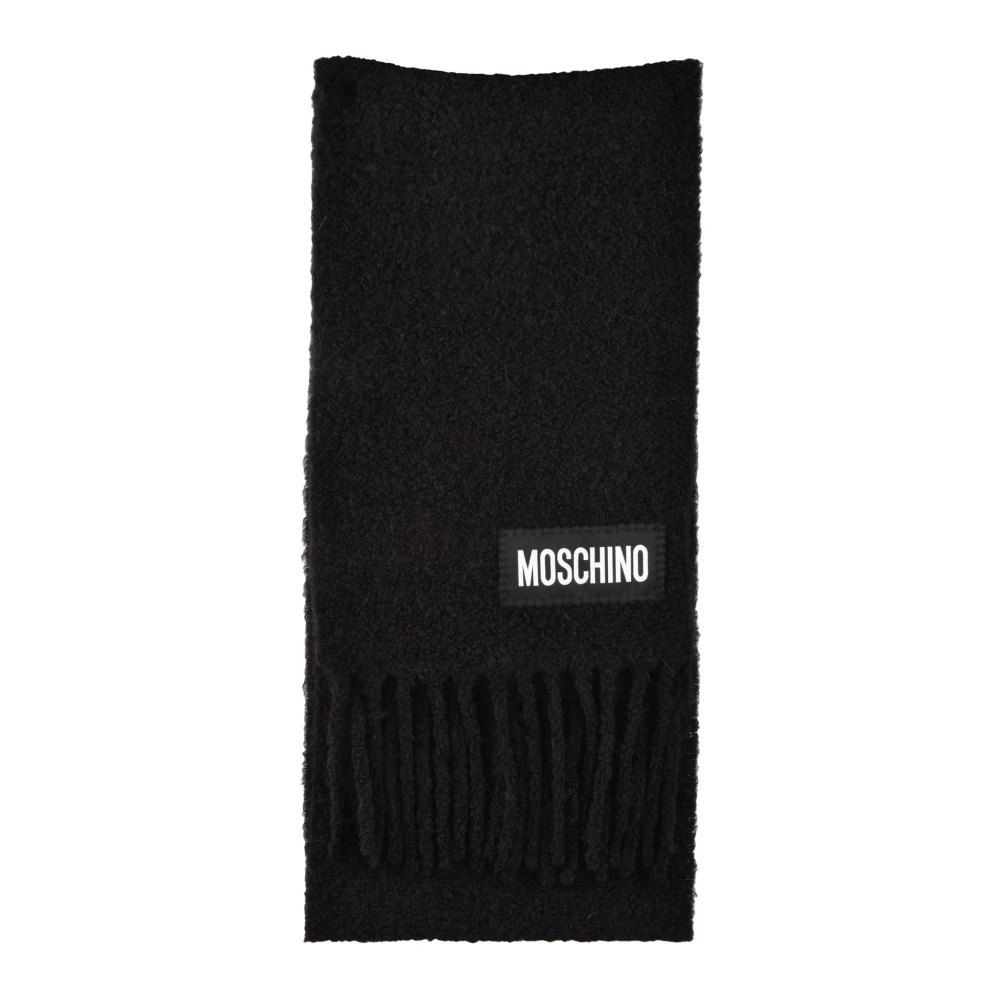 Moschino Alpaca Wolmix Sjaal Black Dames