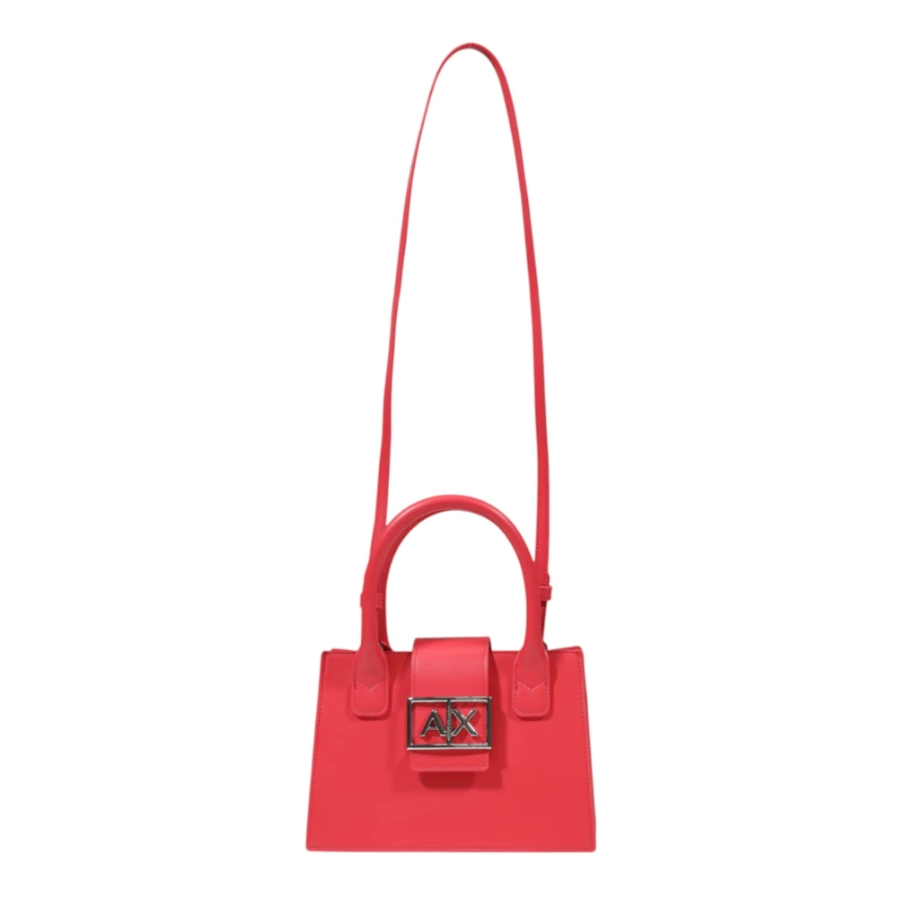 Armani Exchange Chique Koraal Handtas met Schouderband Red Dames