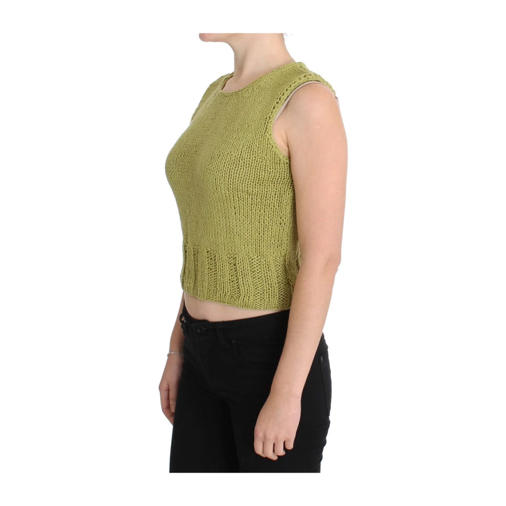 Pink Memories Groene mouwloze vesttrui Green Dames