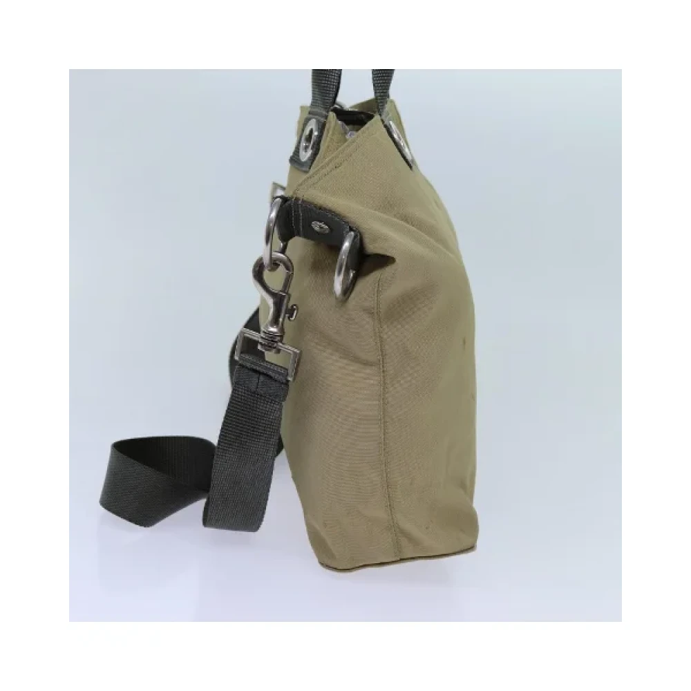 Prada Vintage Pre-owned Cotton prada-bags Beige Dames