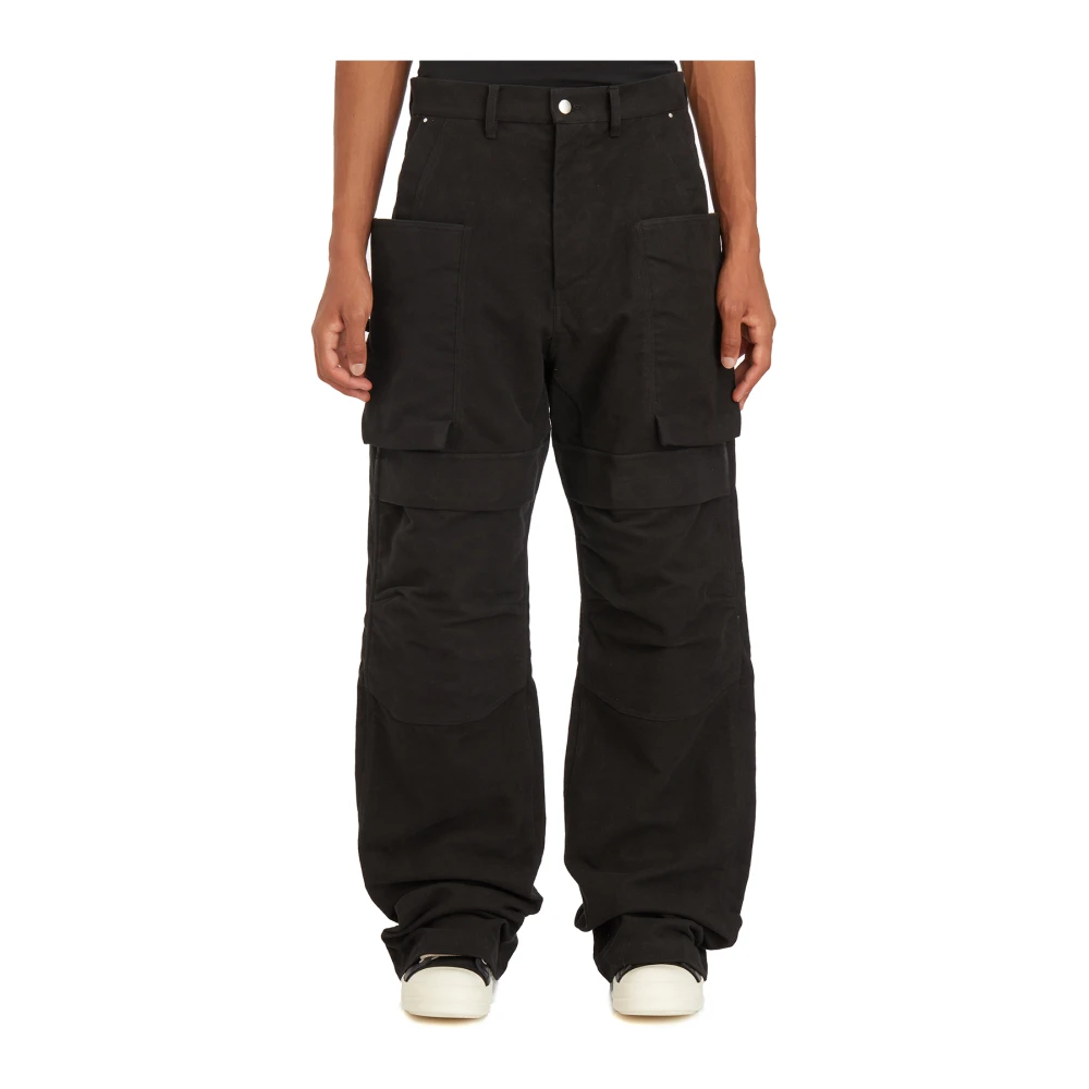 Rick Owens Cargo Zwarte Broek Black Heren