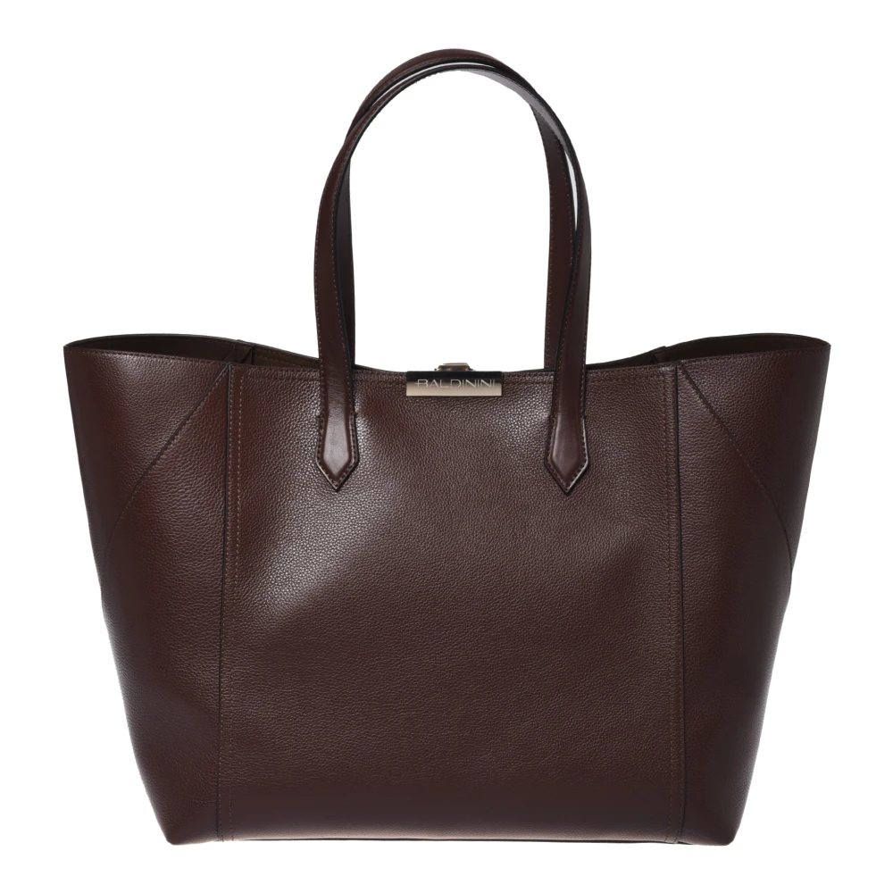 Baldinini Women's Brown Shopping Bags, One Size, Leather Tote Bag