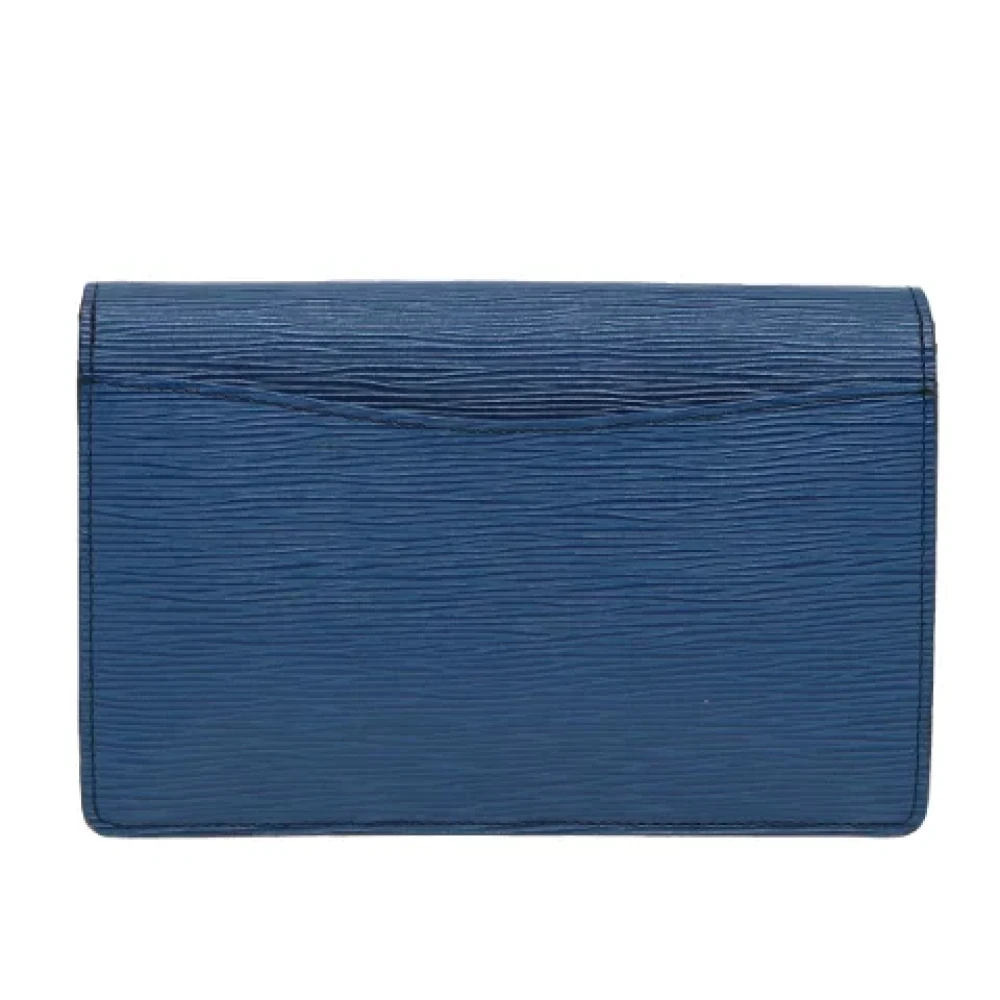Louis Vuitton Vintage Pre-owned Leather clutches Blue Dames