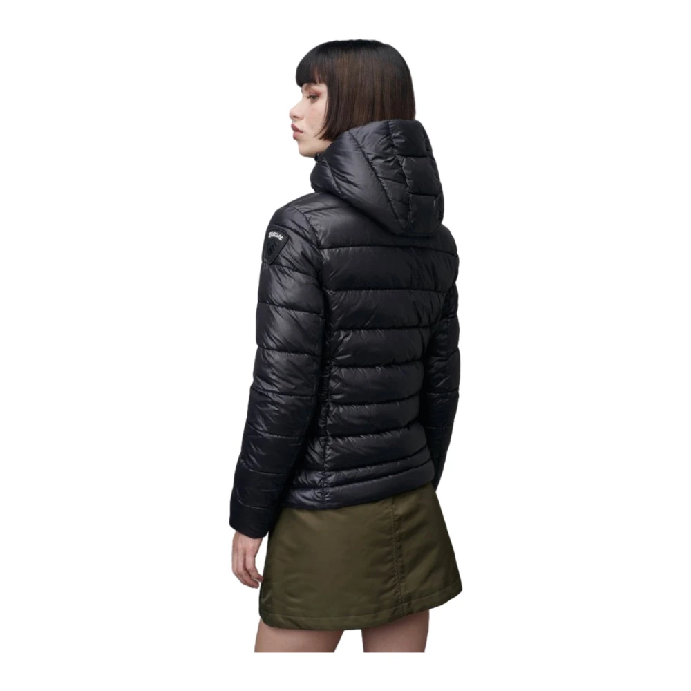 Blauer Nylonjas met stijlcode Black Dames