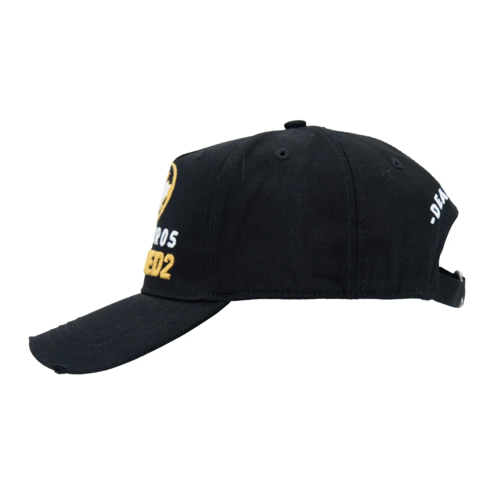Dsquared2 Vintage Baseball Cap met gesp sluiting Black Unisex