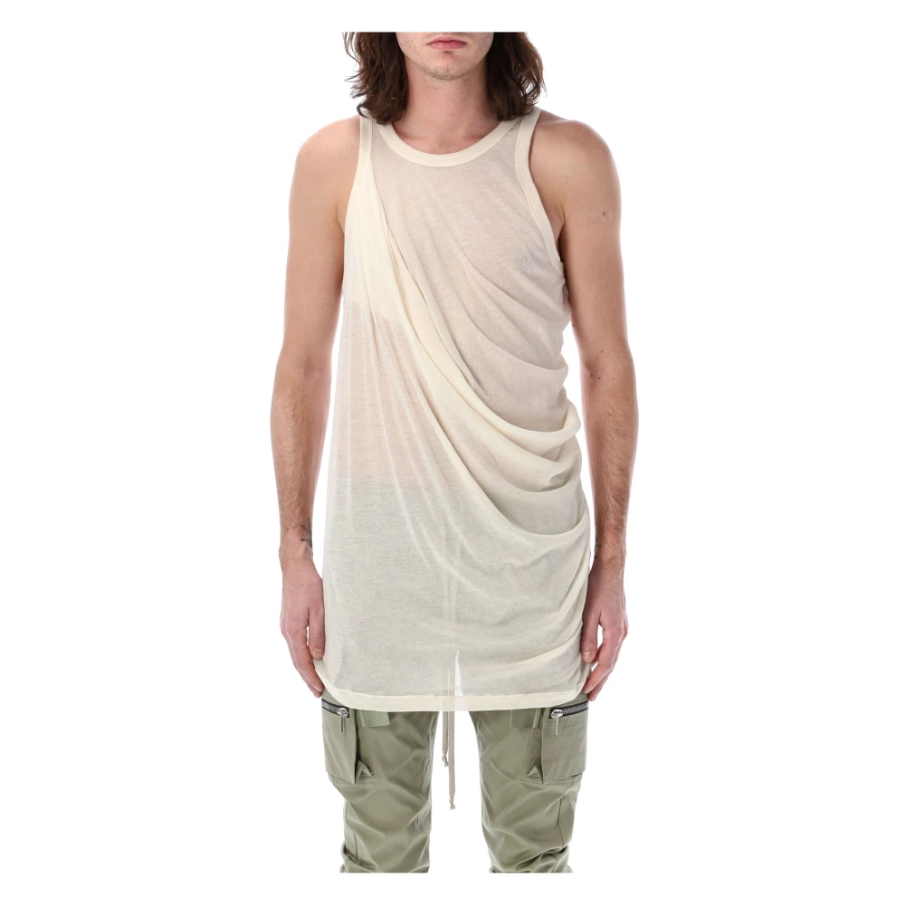 Rick Owens Natuurlijke Anthem Tank Top Beige Heren