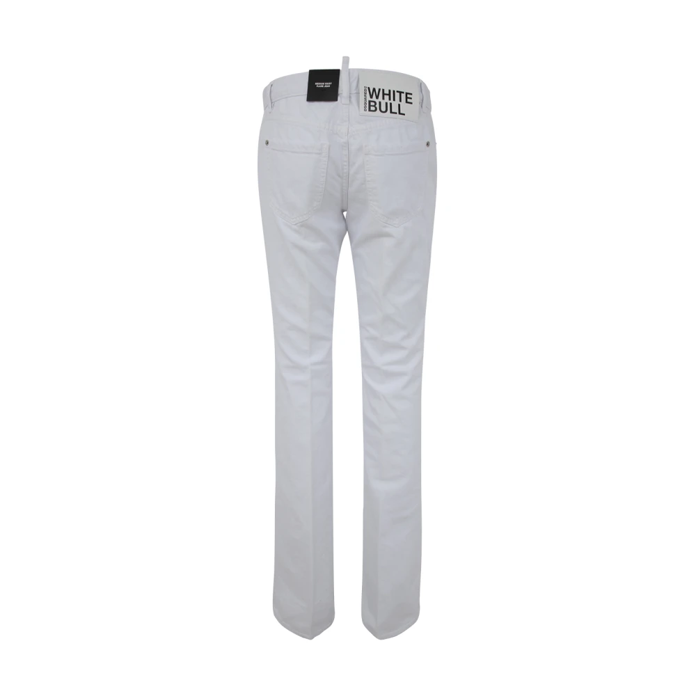 Dsquared2 Witte Flare Jeans Retro Stijl White Dames