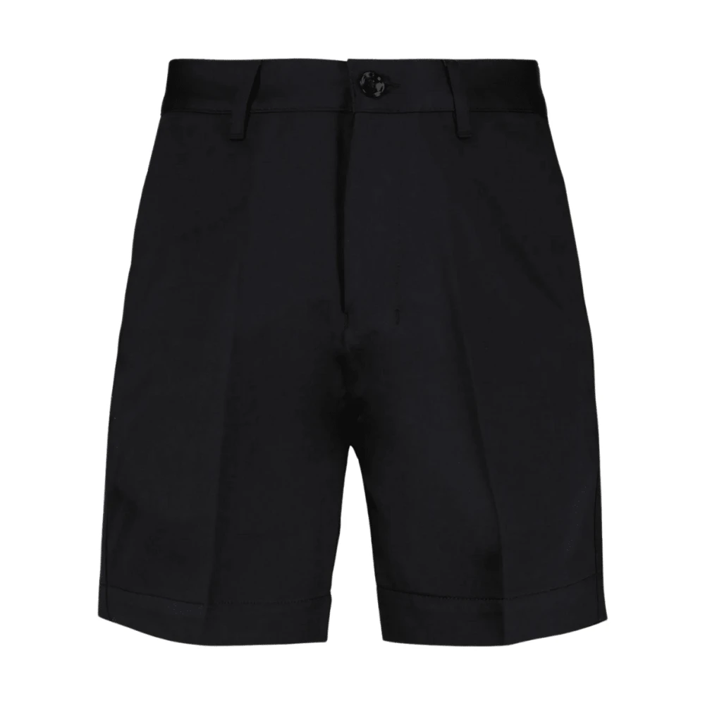 Ami Paris Klassieke Satijnen Chino Shorts Black Heren